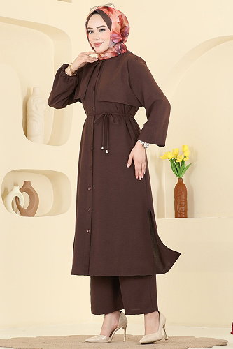 moda selvim طقم بني 3037SMD1186 - Thumbnail