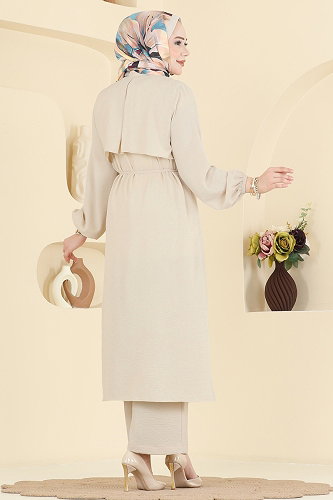 moda selvim طقم بيج 3037SMD1186 - Thumbnail