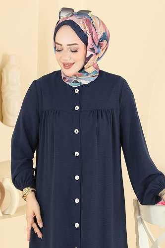 moda selvim طقم كحلي 3039SMD1186 - Thumbnail