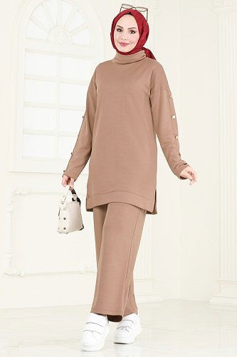 moda selvim طقم بيج 3040HBS856 - Thumbnail