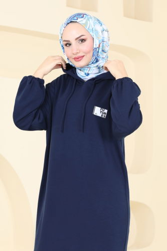 moda selvim طقم كحلي 3040KTR750 - Thumbnail