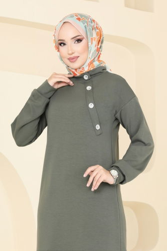 moda selvim طقم اخضر عفني 3041HBS856 - Thumbnail