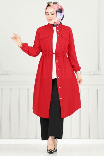 moda selvim طقم احمر 3053KTR750 - Thumbnail