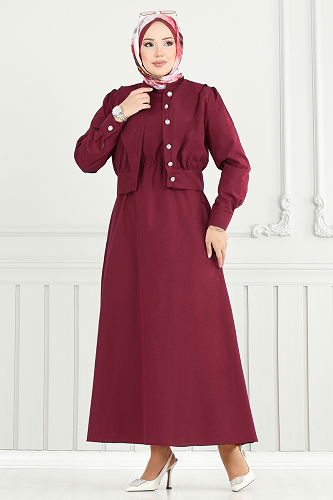 moda selvim Combined 3056KTR750 Burgundy - Thumbnail