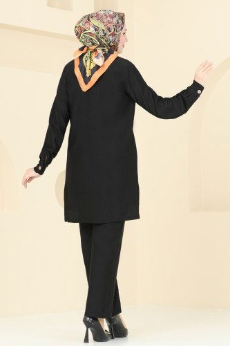 moda selvim طقم أسود 3059HBS856 - Thumbnail
