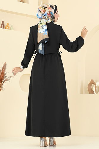 moda selvim طقم أسود 3059KTR750 - Thumbnail