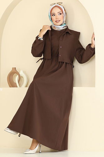 moda selvim طقم بني 3059KTR750 - Thumbnail