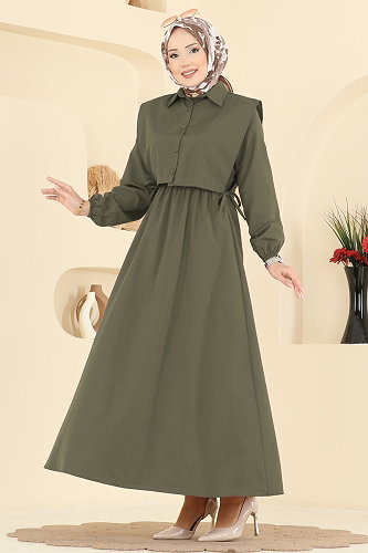 moda selvim Combined 3059KTR750 Dark Khaki - Thumbnail