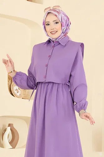 moda selvim Combined 3059KTR750 Dark Lilac - Thumbnail