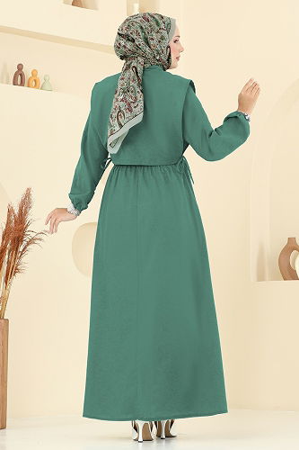 moda selvim طقم زيتي 3059KTR750 - Thumbnail