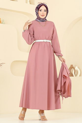 moda selvim طقم وردي فاتح 3059KTR750 - Thumbnail