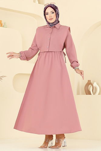 moda selvim طقم وردي فاتح 3059KTR750 - Thumbnail