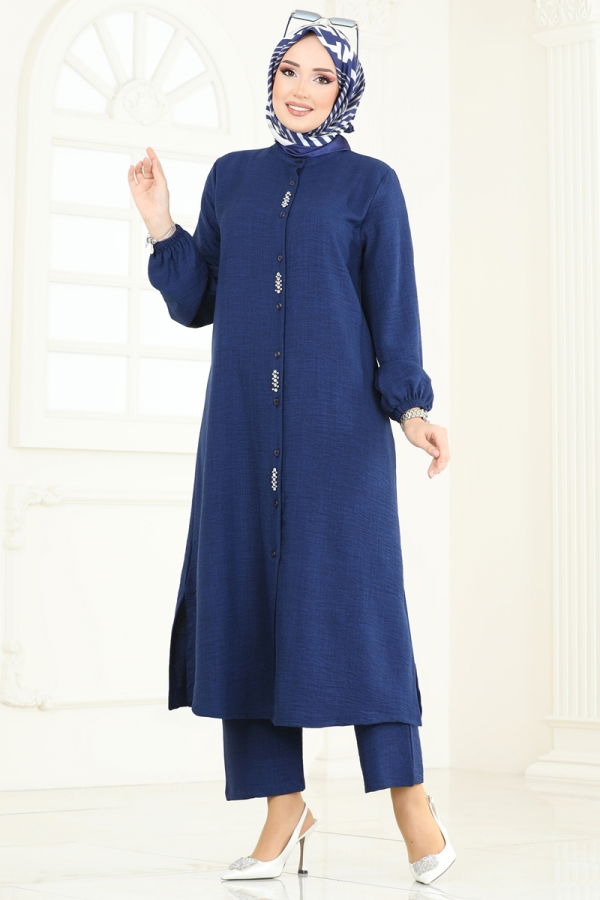 Modaselvim New Season Discount Combined 3066HBS856 Light Navy Blue