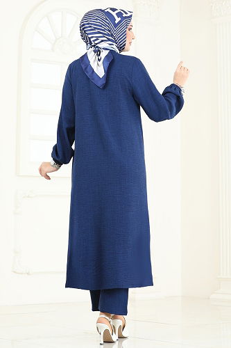 moda selvim Combined 3066HBS856 Light Navy Blue - Thumbnail