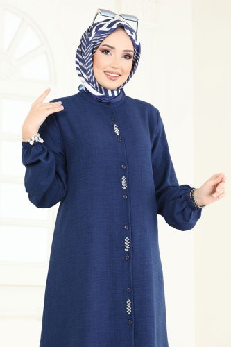 moda selvim طقم كحلي 3066HBS856 - Thumbnail