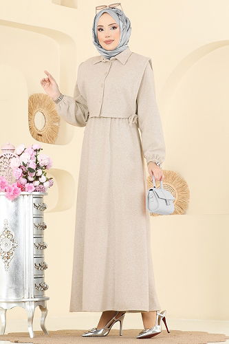 moda selvim طقم بيج 3066KTR750 - Thumbnail