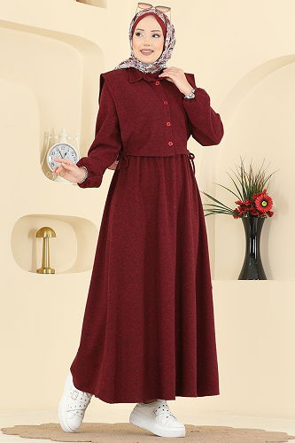 moda selvim طقم خمري 3066KTR750 - Thumbnail