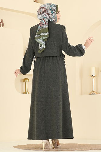 moda selvim طقم اخضر عفني 3066KTR750 - Thumbnail