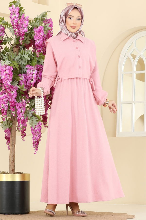 Modaselvim Hijab Combinations Combined 3066KTR750 Light Pink