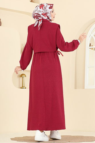 moda selvim طقم احمر 3066KTR750 - Thumbnail