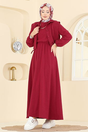 moda selvim طقم احمر 3066KTR750 - Thumbnail