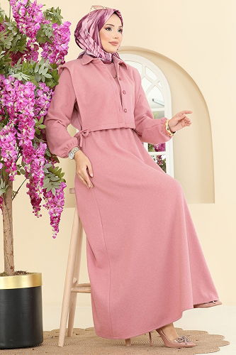 moda selvim طقم وردي 3066KTR750 - Thumbnail