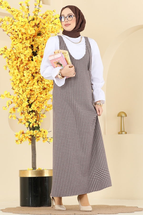 Modaselvim Hijab Combinations Combined 3067KTR750 Brown