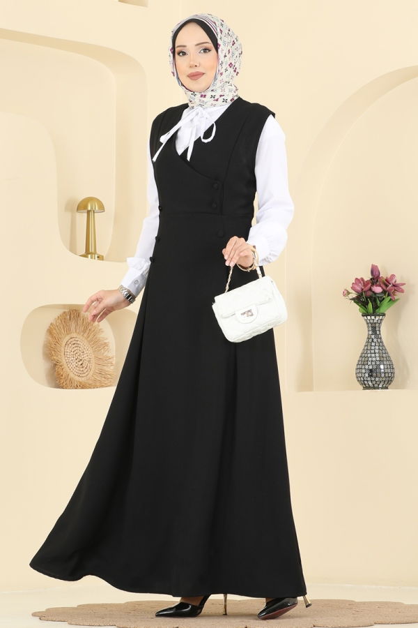 Modaselvim Hijab Combinations Combined 306ASN888 Black