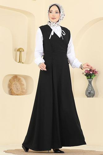 moda selvim طقم أسود 306ASN888 - Thumbnail