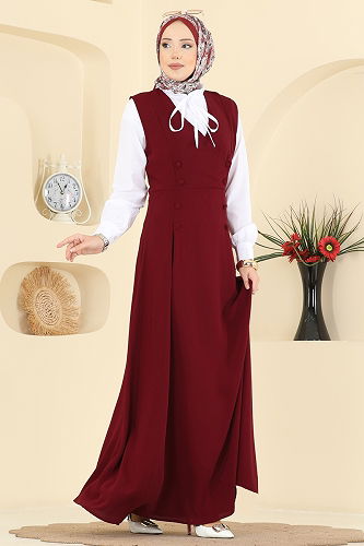 moda selvim طقم خمري 306ASN888 - Thumbnail