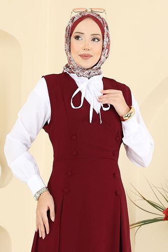 moda selvim طقم خمري 306ASN888 - Thumbnail