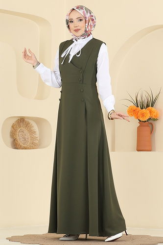 moda selvim طقم اخضر عفني 306ASN888 - Thumbnail