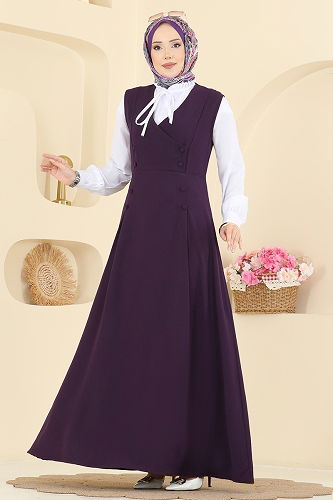 moda selvim طقم أرجواني 306ASN888 - Thumbnail