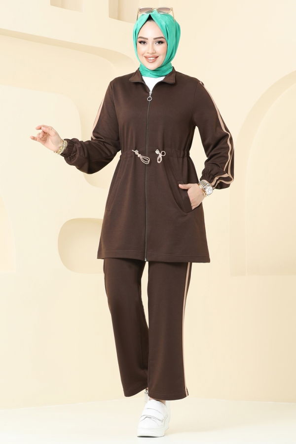 Modaselvim Hijab Combinations Combined 306DVL817 Brown