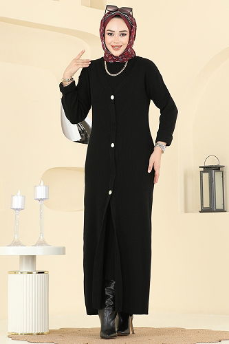 moda selvim طقم أسود 3080KLB1050 - Thumbnail