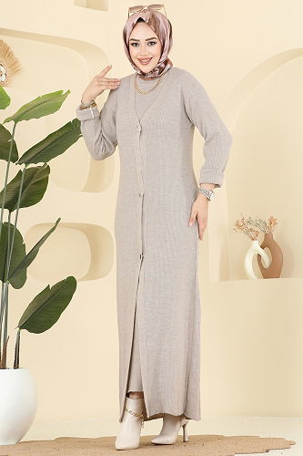 moda selvim طقم بيج 3080KLB1050 - Thumbnail