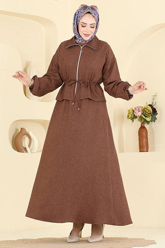 moda selvim طقم بني 3088KTR750 - Thumbnail