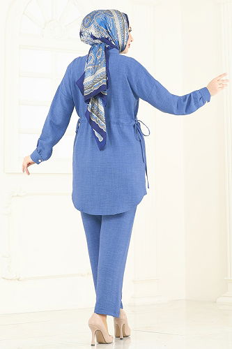 moda selvim طقم أزرق 3089HBS856 - Thumbnail