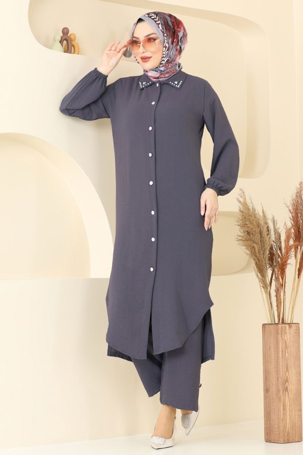 Modaselvim خصم صافٍ20%+20% في سلة التسوق طقم رمادي غامق 3092HBS856