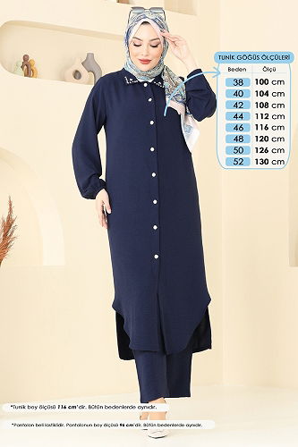 moda selvim Combined 3092HBS856 Navy Blue - Thumbnail