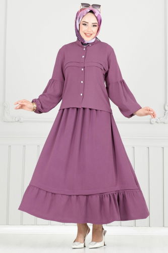 moda selvim Combined 3094HBS856 Dark Lilac - Thumbnail