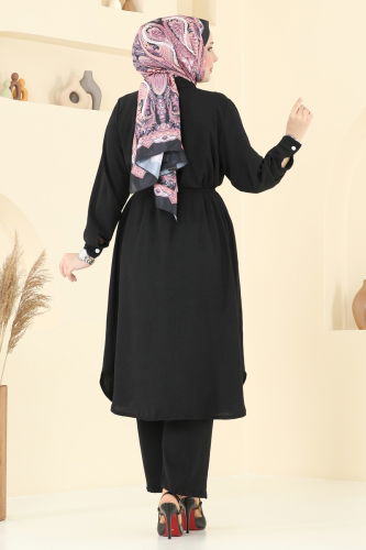 moda selvim طقم أسود 3097HBS856 - Thumbnail