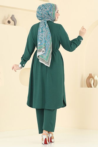 moda selvim طقم زيتي 3097HBS856 - Thumbnail