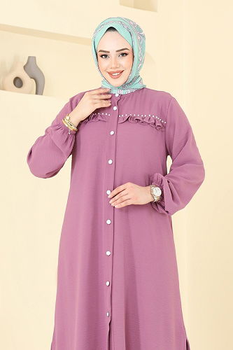 moda selvim طقم وردي غامق 3098HBS856 - Thumbnail