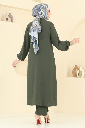 moda selvim طقم اخضر عفني 3098HBS856 - Thumbnail