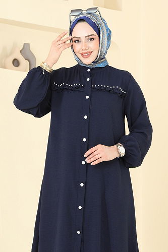 moda selvim طقم كحلي 3098HBS856 - Thumbnail