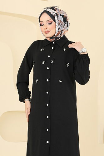 moda selvim طقم أسود 3099HBS856 - Thumbnail