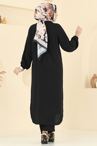 moda selvim طقم أسود 3099HBS856 - Thumbnail