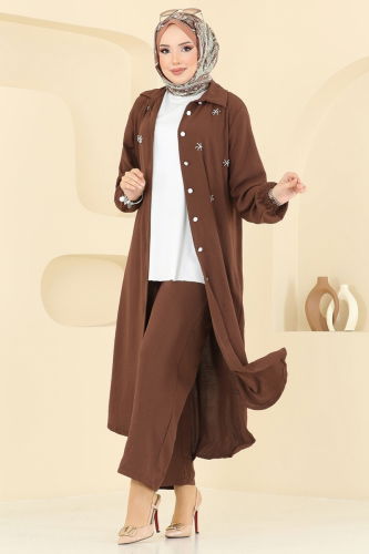 moda selvim Combined 3099HBS856 Brown - Thumbnail