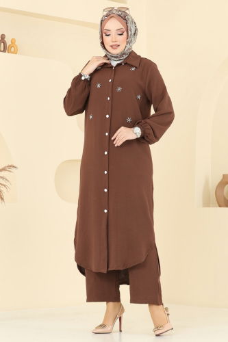 moda selvim Combined 3099HBS856 Brown - Thumbnail